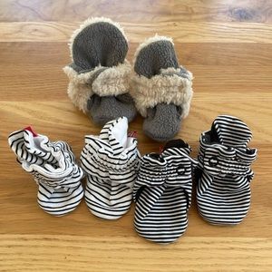 Zutano booties. 0-6 months
